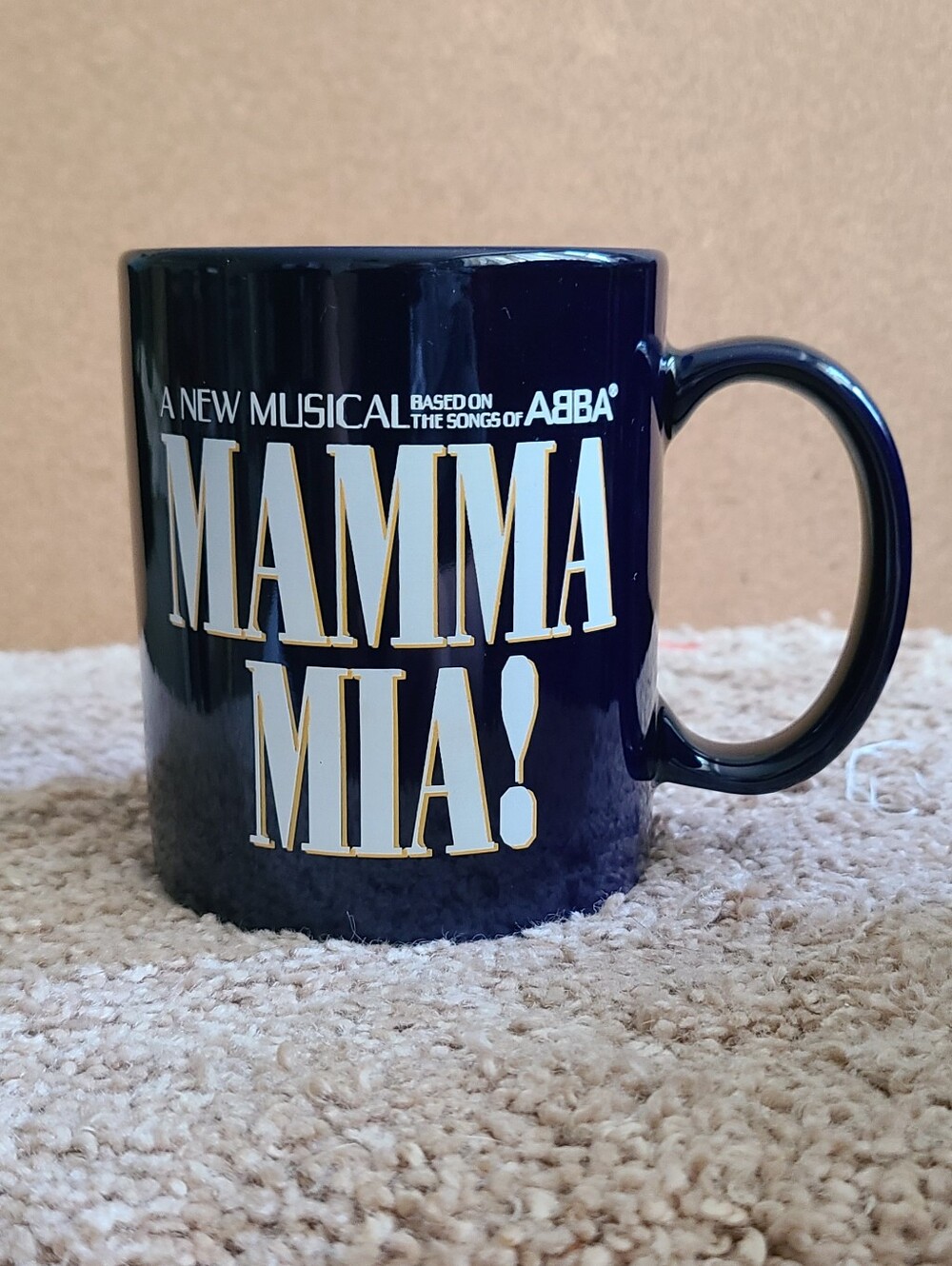 Mamma Mia ABBA Smash Hit Musical Blue Coffee /Tea Cup / Mug Broadway